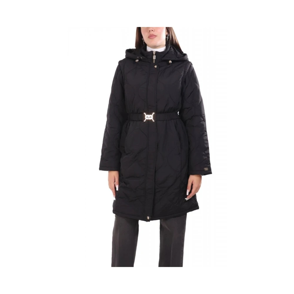 Liu Jo Damen Schwarz - Tf5160 T9805 Jacke - Jackets - K -M