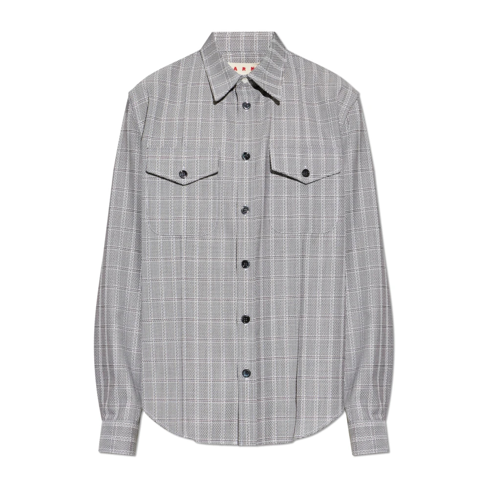 Marni Herren Grau - Hemd Mit Karomuster - Shirts - L