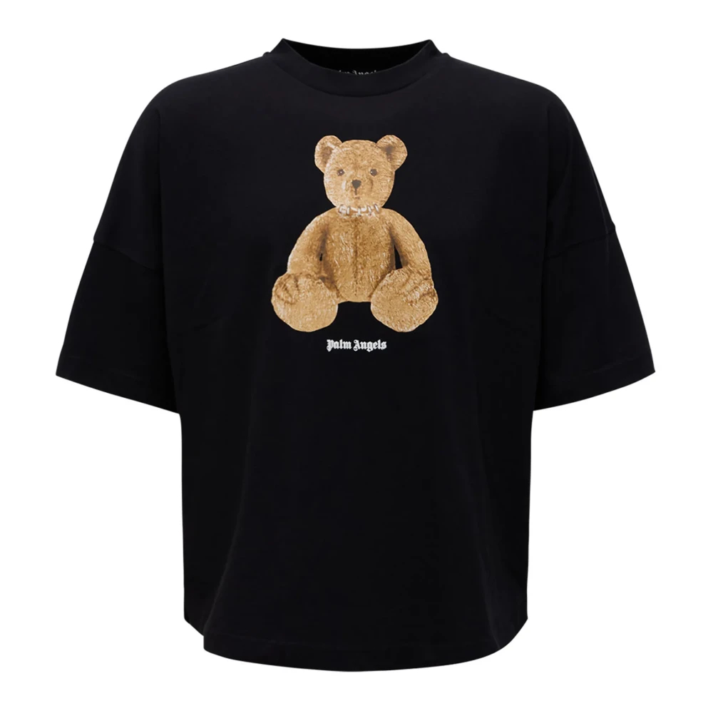 Palm Angels Herren Schwarz - Bear Over Tee - Tops - K - S