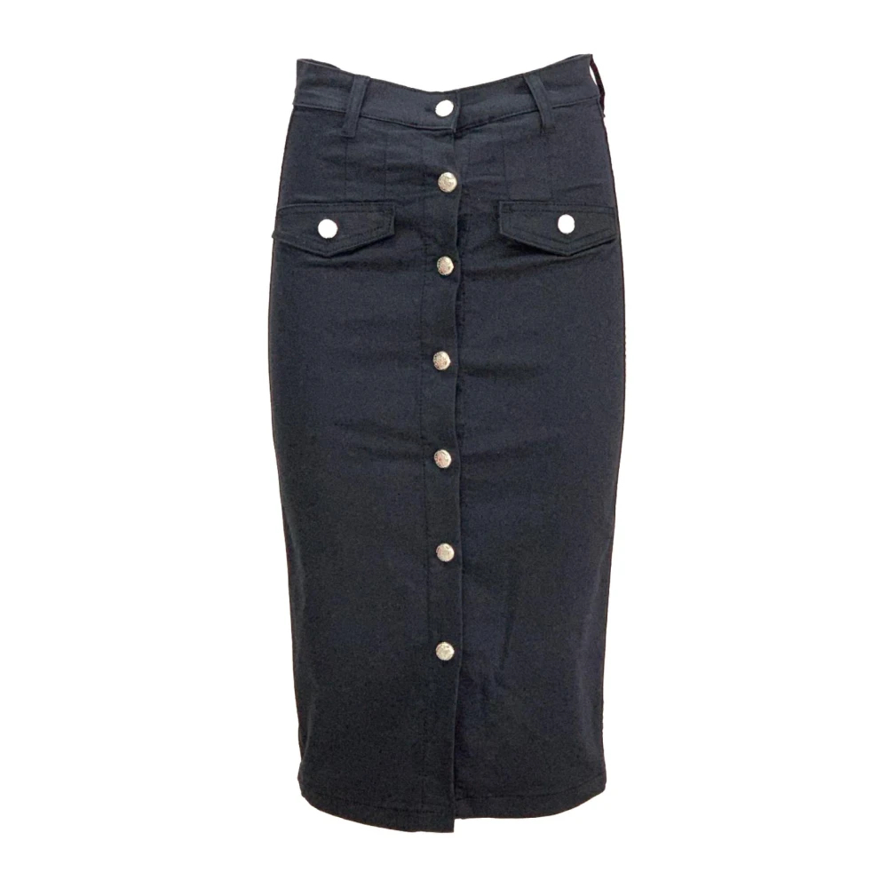 Liu Jo Damen Blau - Eleganter Longuette Rock - Skirts - W28