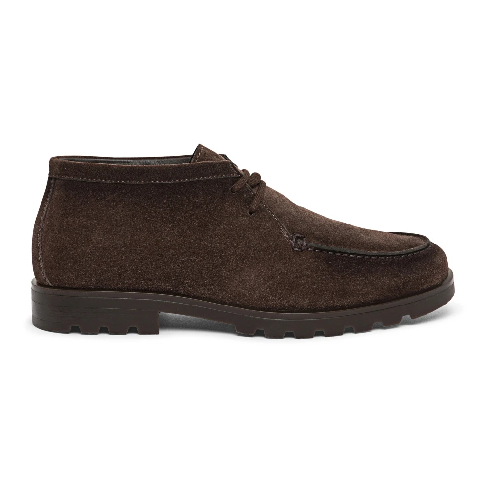 Santoni Herren Braun - Suede Desert Boot - Shoes - 44 Eu