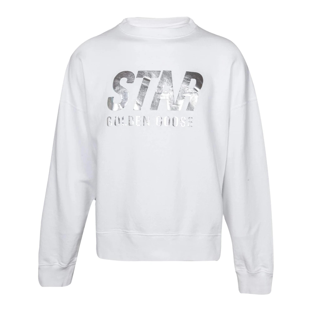 Golden Goose Herren Weiß - Cotton Crewneck Sweatshirt - Sweatshirts & Hoodies - S