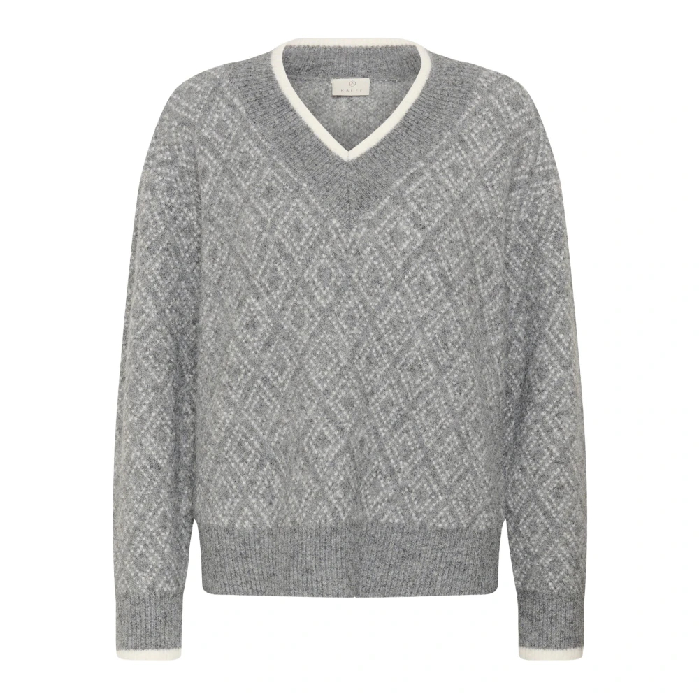 VAN GRAAF Kaffe Damen Grau Strickpullover Kasirens Extra Klein - Bild 5