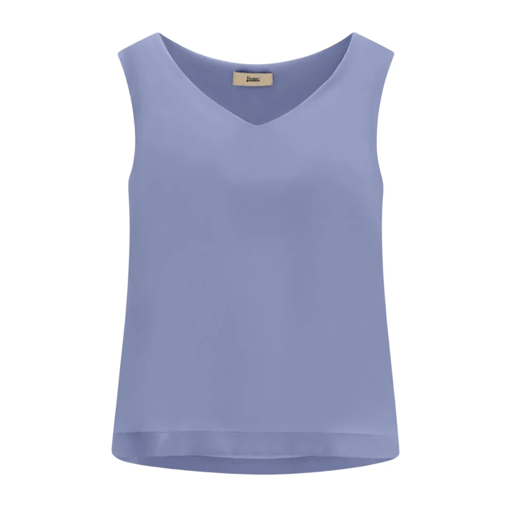 Herno Damen Blau - V-Neck Blouse - Tops - 2XL