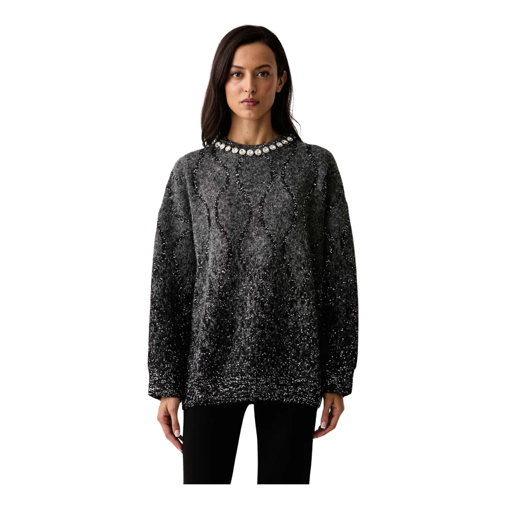 Pinko , Damen, Strickwaren, Grau, S - Bild 4