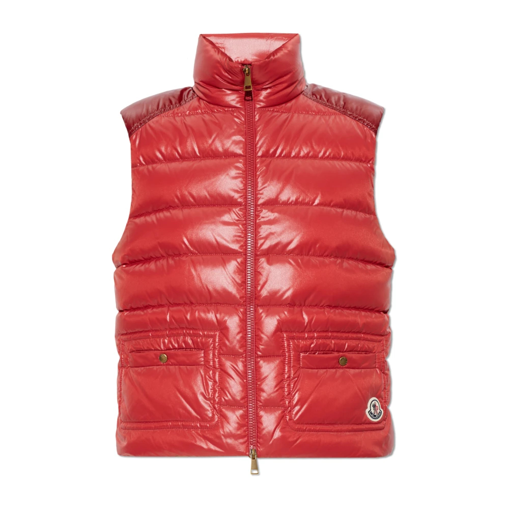 Moncler Damen Rot Ärmellose Daunenjacke Frelon - Bild 4