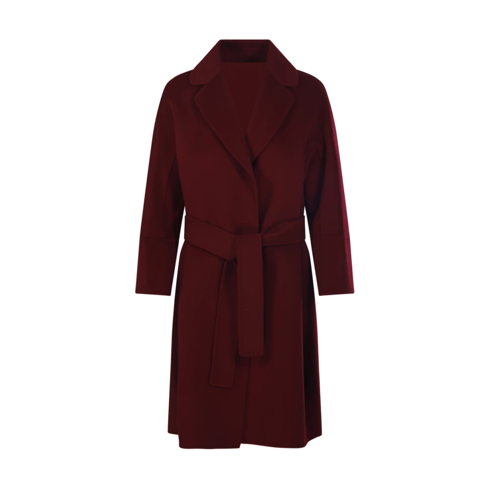 MAX MARA S | Burgundy ARONA short belted coat | female | 38 - Bild 7