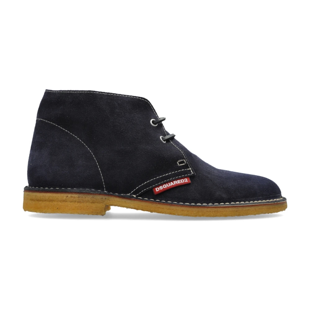 Dsquared2 Herren Blau - Wildleder-Stiefeletten - Shoes - 44 Eu