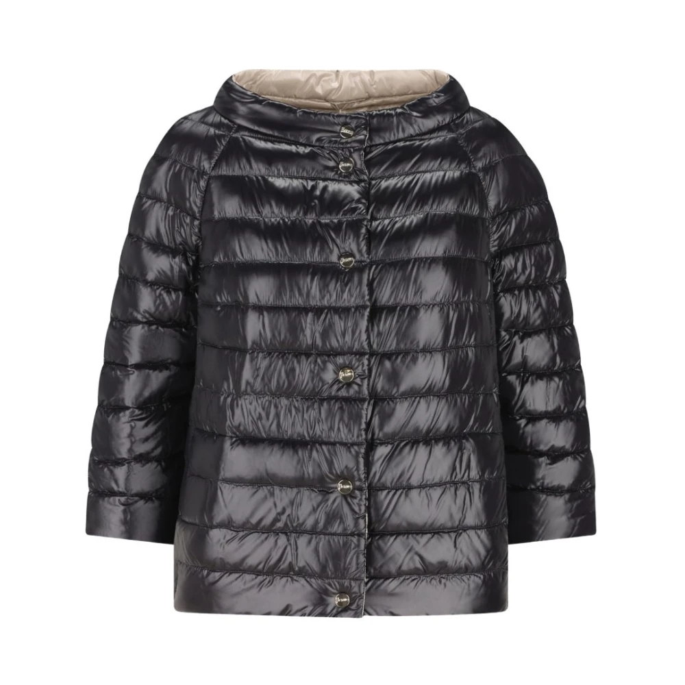 Herno Damen Schwarz - Gesteppte Daunenjacke - Jackets - K - Xl