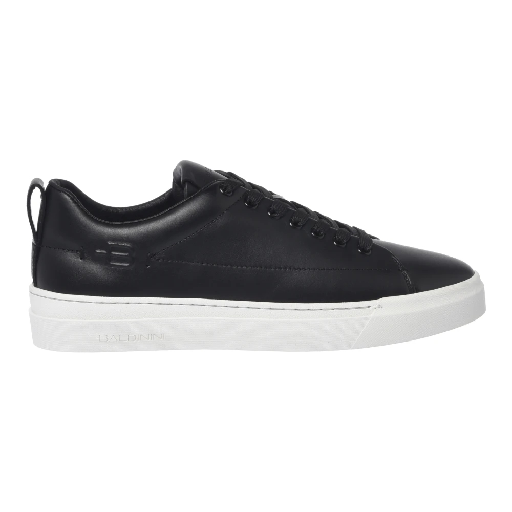 Baldinini Herren Schwarz - Leather Sneaker - Shoes - K -45 Eu
