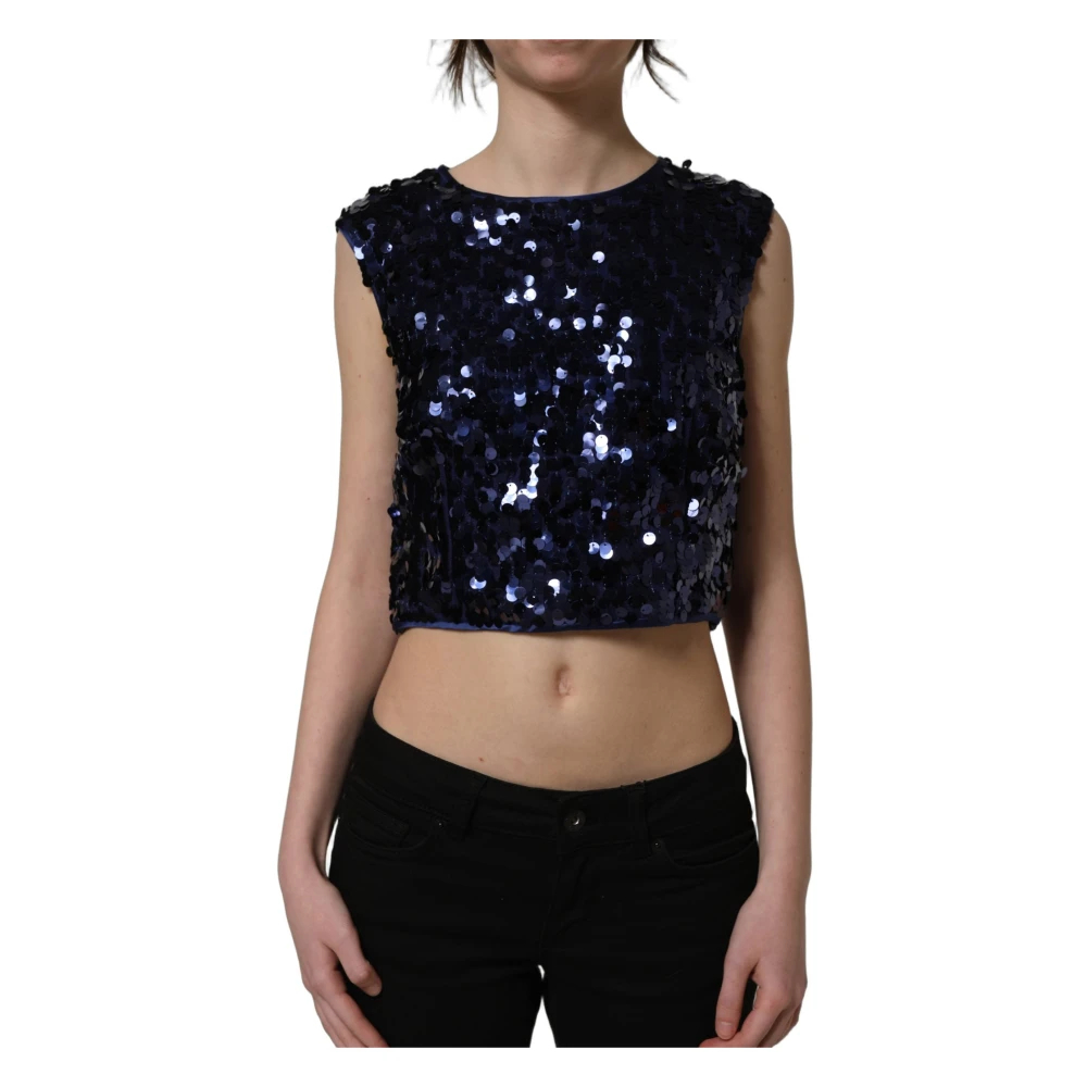 Dolce & Gabbana Damen Blau - Cropped Top - Tops - S
