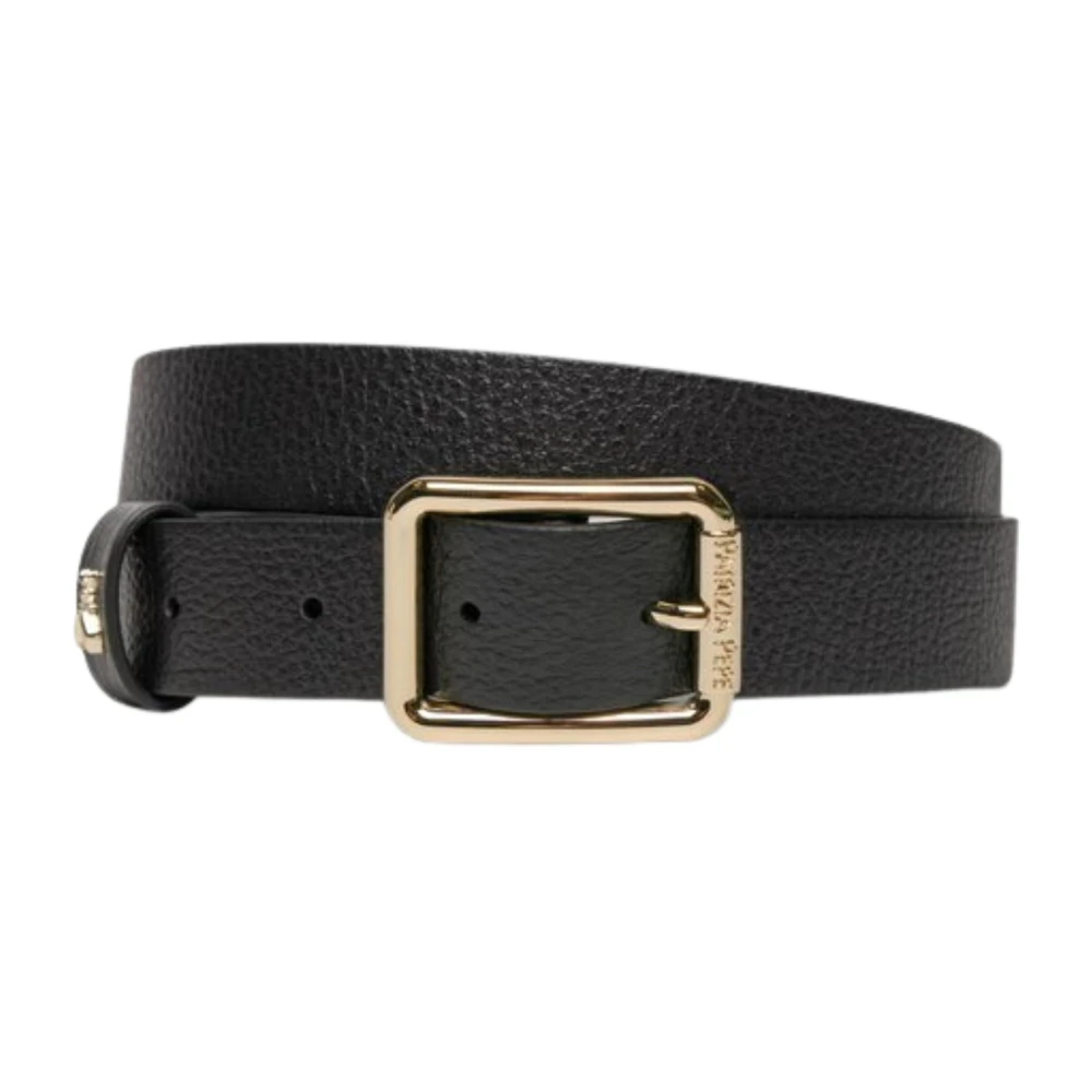 Patrizia Pepe Damen Schwarz - Hammerleder-Hüftgürtel - Accessories - K - S
