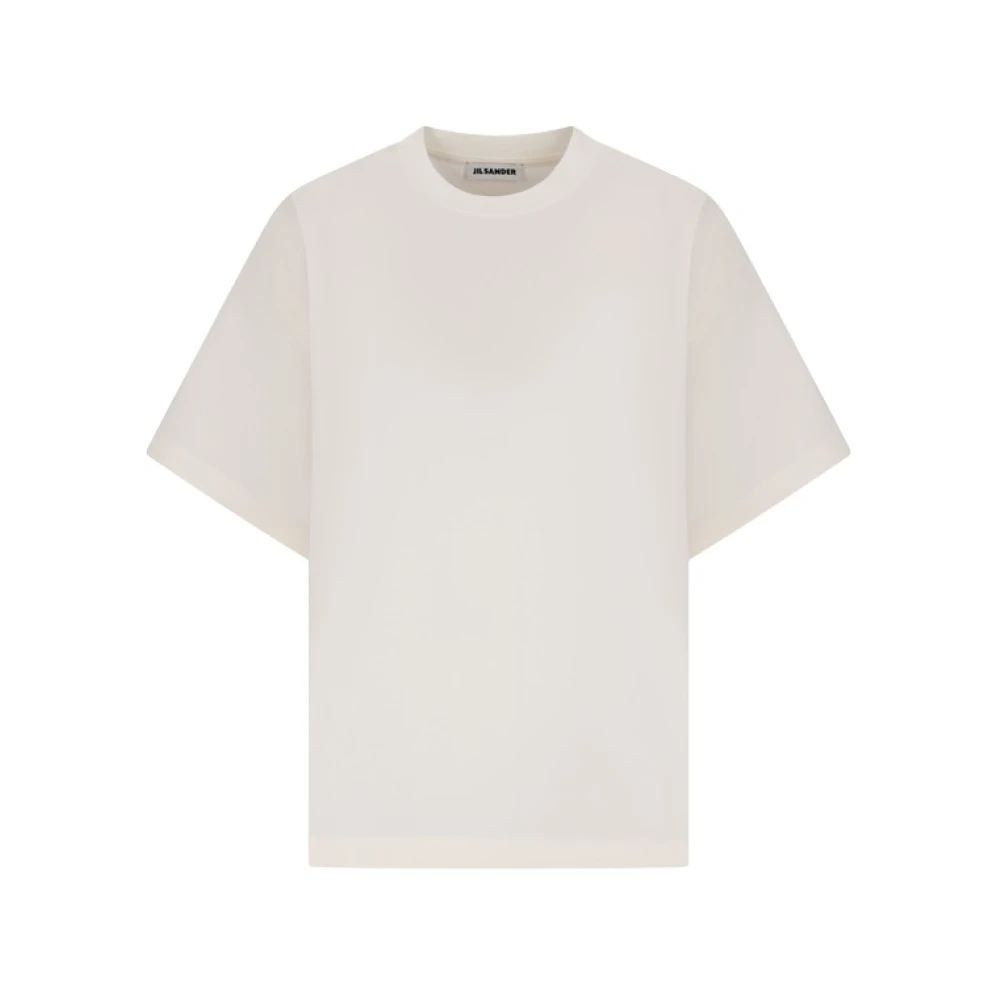 Jil Sander - Einfarbiges T-Shirt Aus Baumwolljersey - Tops - Damen - Weiß - M - Bild 5