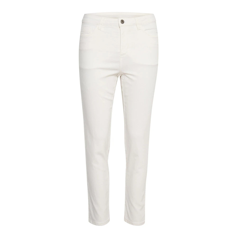 Kaffe - Moderne 7/8 Kreide Jeans - Trousers - Damen - Weiß - L - Bild 5