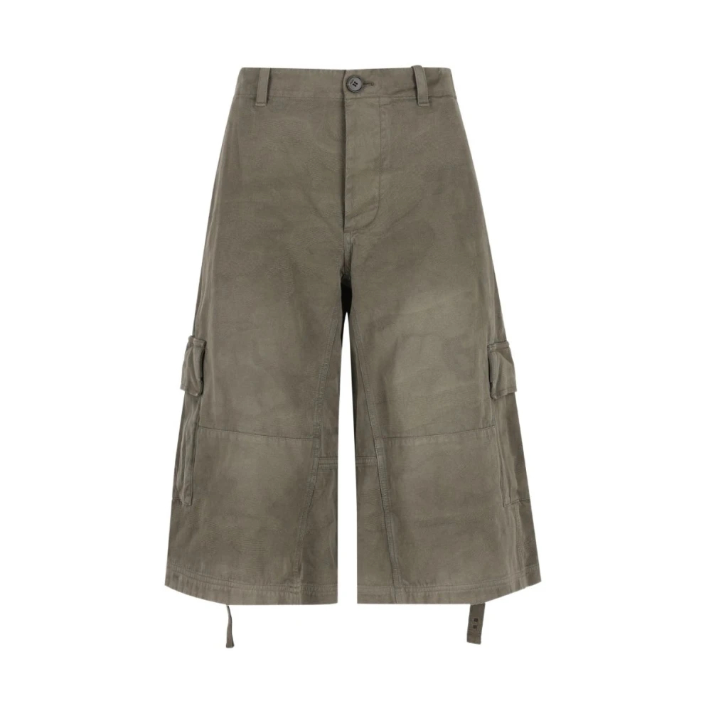 FENDI | Grey green patchwork cotton utility Bermuda shorts | Women | 40 - Bild 7