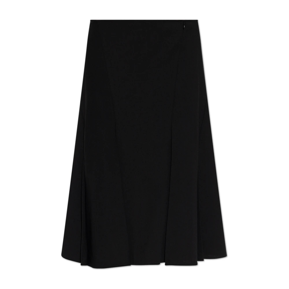 Jil Sander Damen Schwarz - Woll-Faltenrock - Skirts - K - 2XL