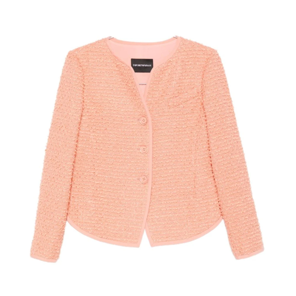 Emporio Armani Damen Rosa - Tweed Jacke - Jackets - S