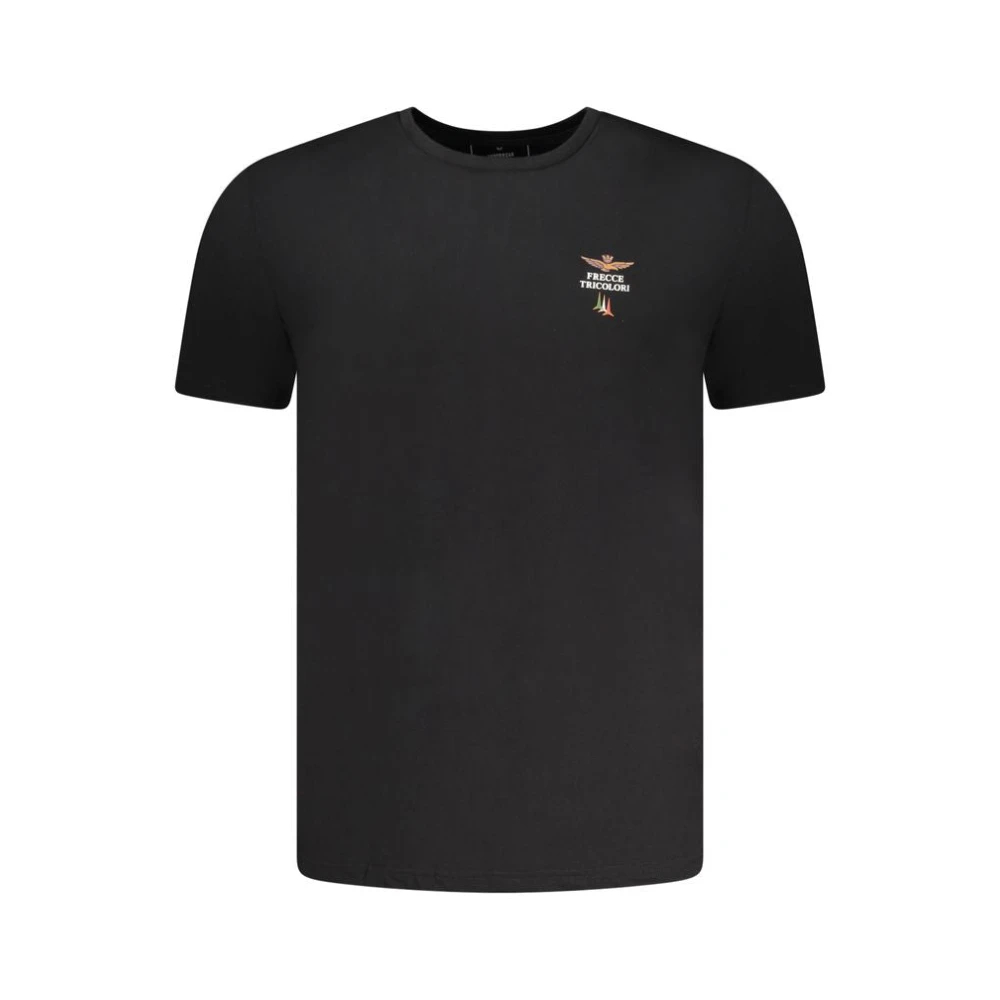 Aeronautica Militare Herren Schwarz - Cotton Underwear Crew Neck Tee - Tops - K - M