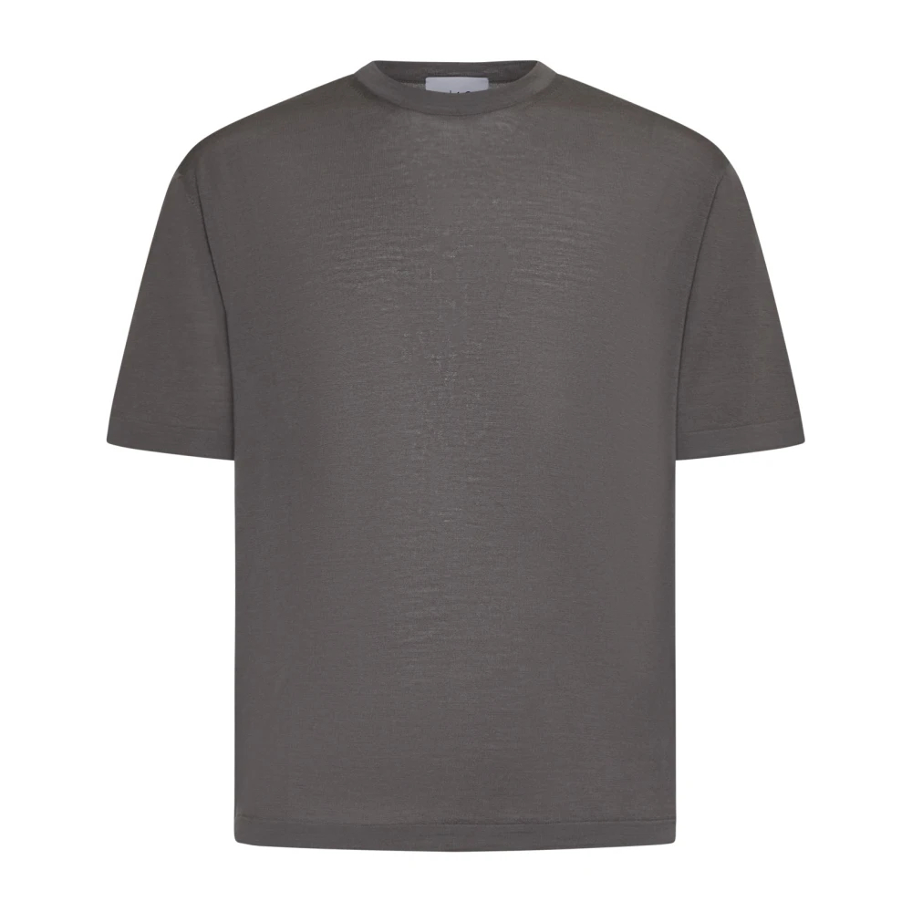 D4.0 - Woll-T-Shirt Mit Rundhalsausschnitt - Tops - Herren - Grau - M