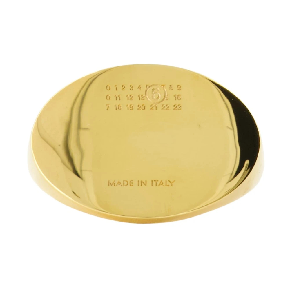Mm6 Maison Margiela Damen Gelb - Numerischer Oval Ring - Accessories - M