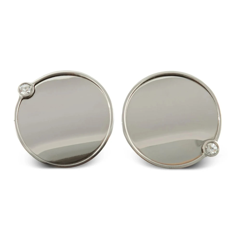 Mm6 Maison Margiela Damen Grau - Polierte Palladio-Ohrringe - Accessories - One Size