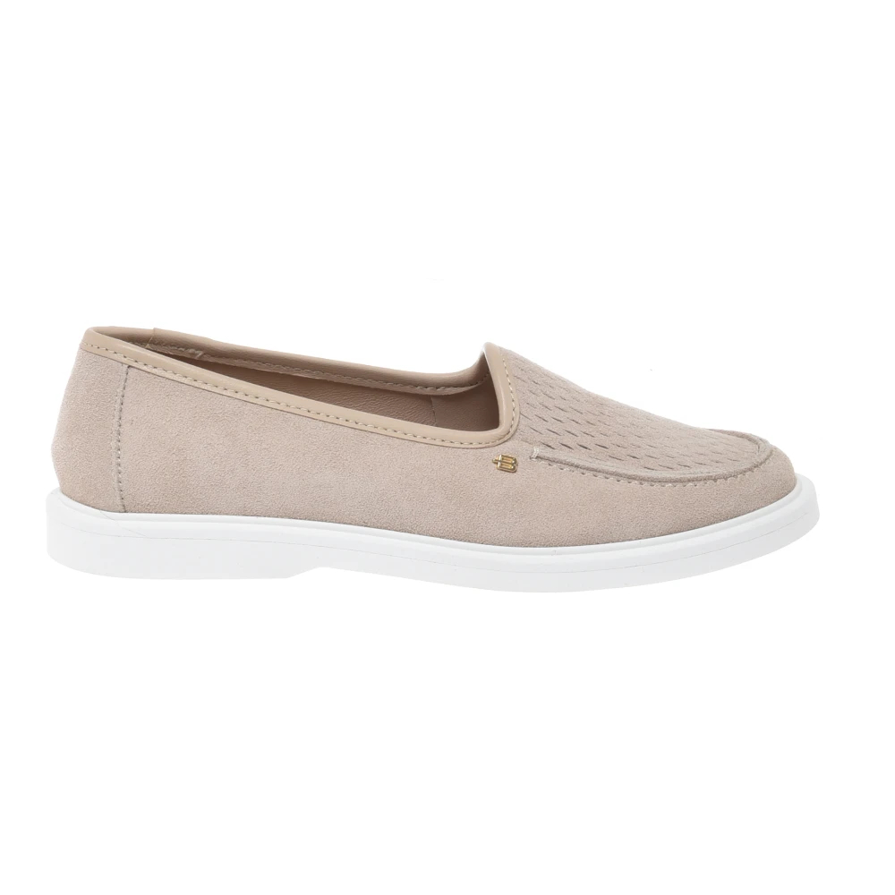 Baldinini Damen Beige - Suede Slip-On - Shoes - 41 Eu