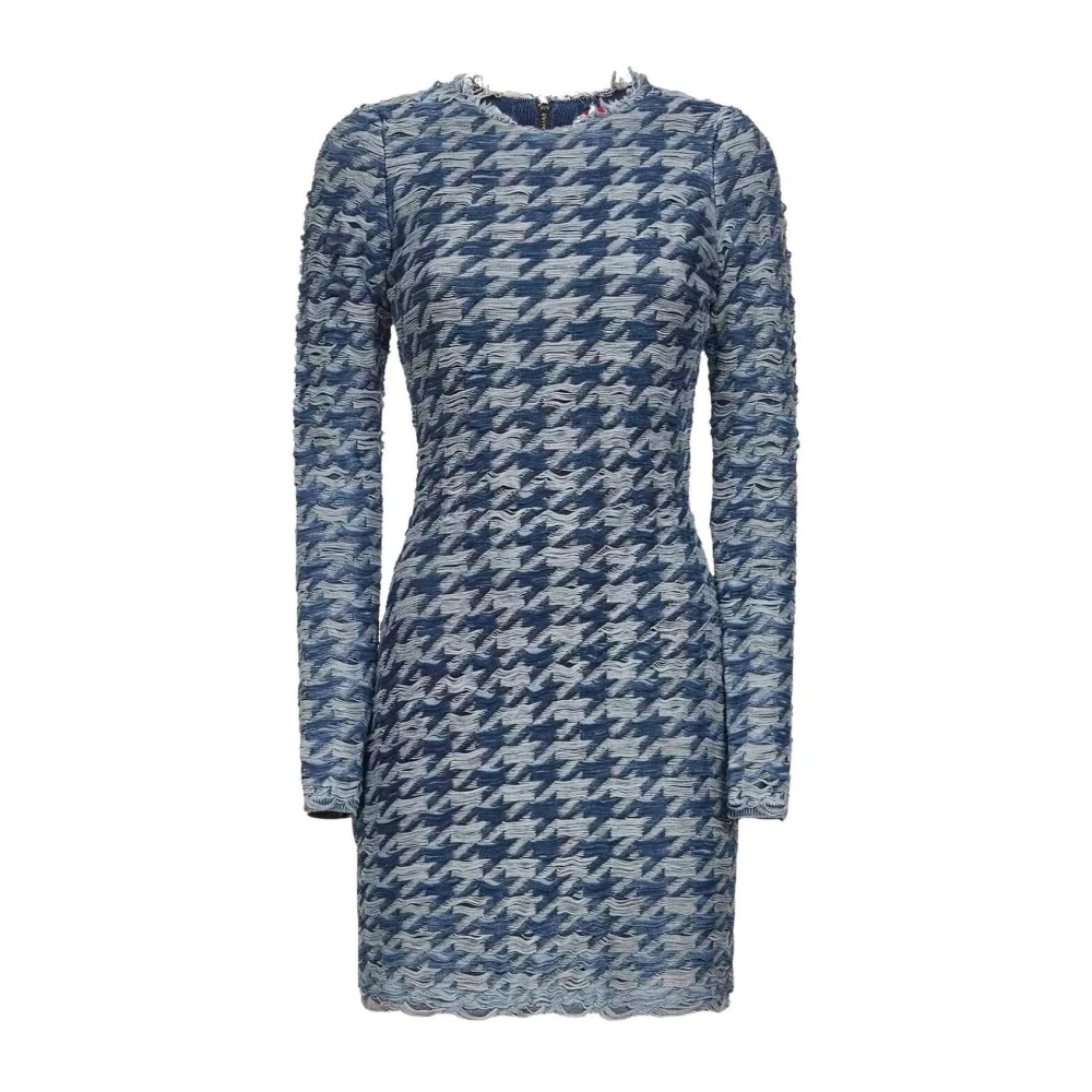 Diesel Damen Blau - Logo Geripptes Minikleid - Dresses - S