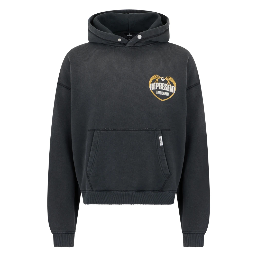 Represent Herren Schwarz Angel Border Hoodie - Bild 4