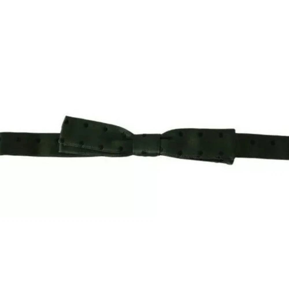 Dolce & Gabbana Herren Grün - Seidenfliege Mit Punkten - Accessories - One Size