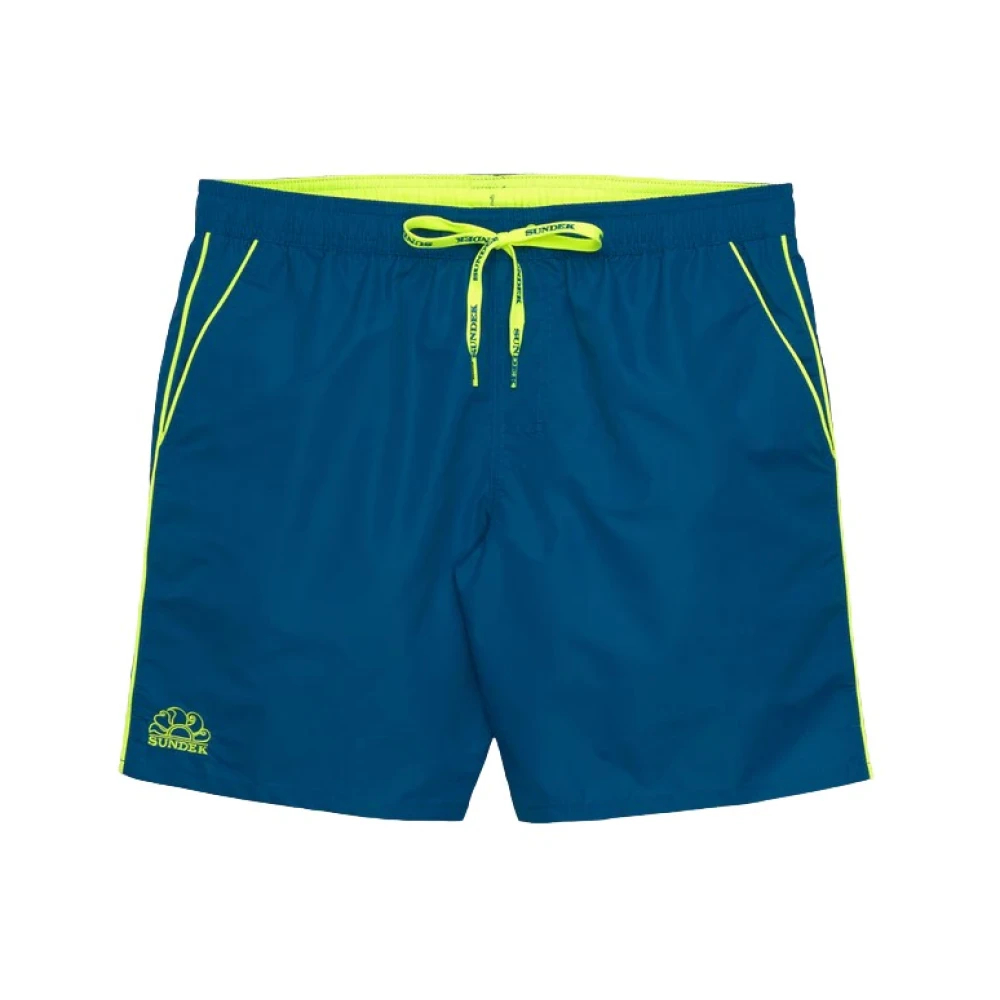 Sundek Herren Blau - Pervis Boxer Mare Con Taschino Sul Retro - Swimwear - L