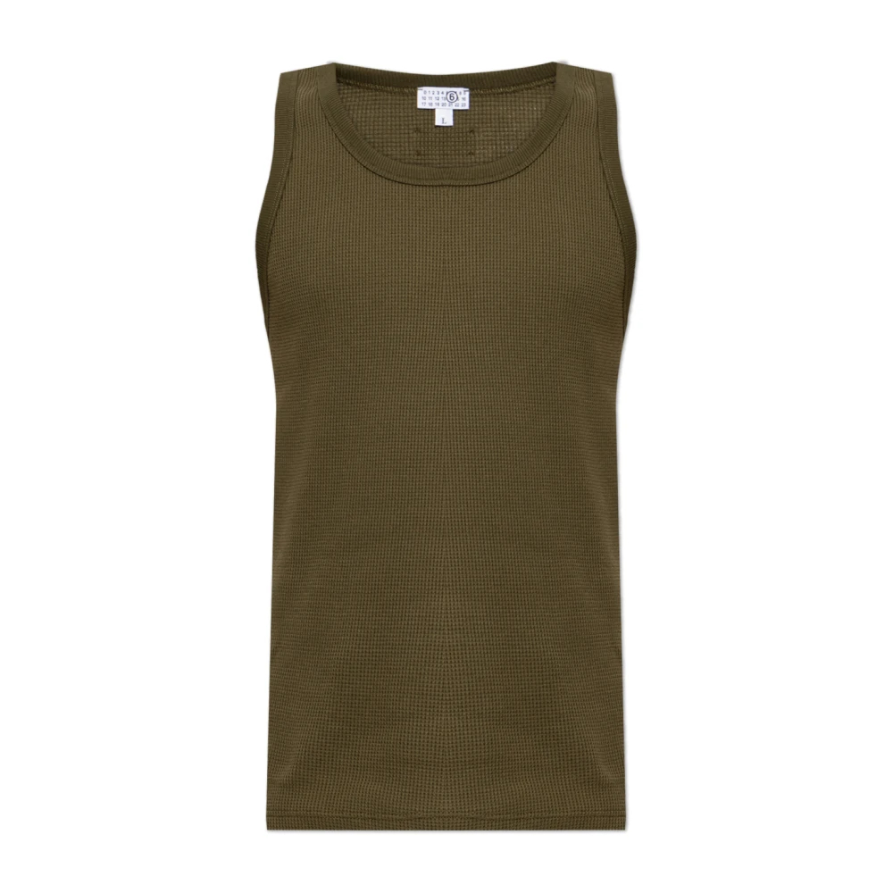 Mm6 Maison Margiela Herren Grün - Ärmelloses Top Im Lingerie-Stil - Tops - M