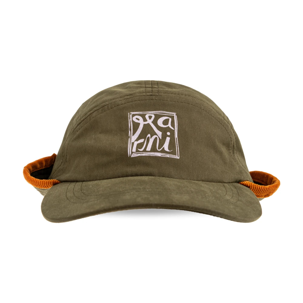 Marni Herren Grün - Gabardine Baseball Cap Mit Ohrenklappen - Accessories - S