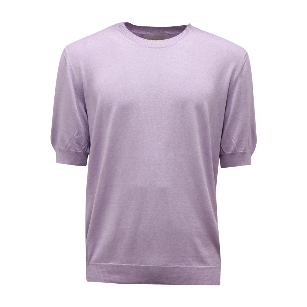 Ballantyne Herren Violett - Seiden-/Baumwollmischung Top In Glicine - Knitwear - Lila - Xl