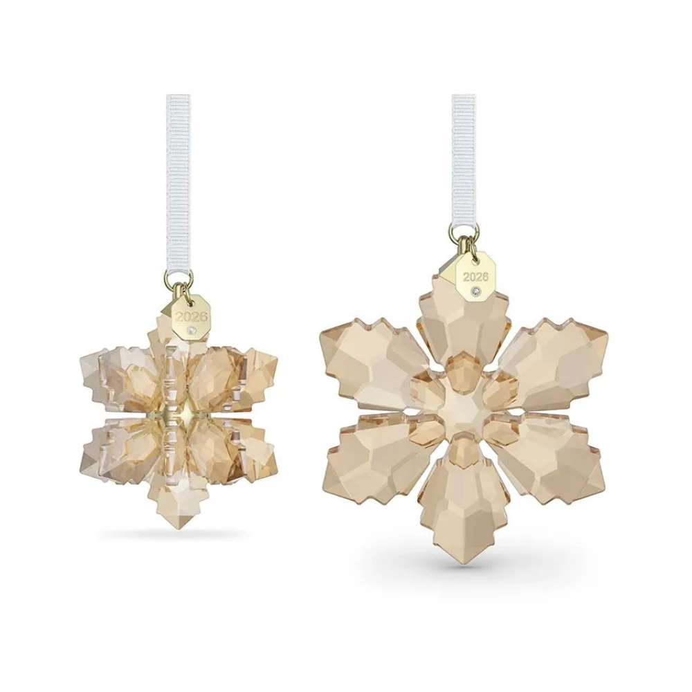 Swarovski Annual Edition Festive 3D Ornament Set 2026, Goldfarben Braun  - Image 3