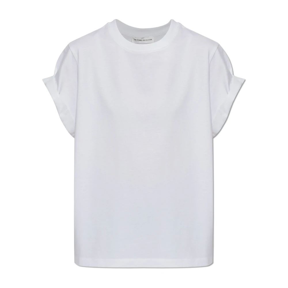 Victoria Beckham Damen Weiß Kurzärmeliges T-Shirt Tilly - Bild 6