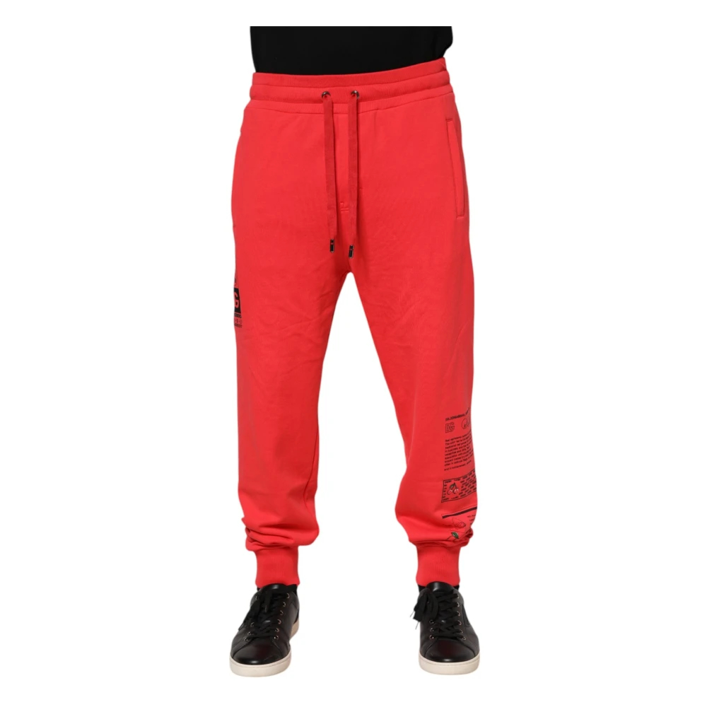 Dolce & Gabbana Herren Rot - E Baumwoll Jogger Sweatpants - Trousers - M
