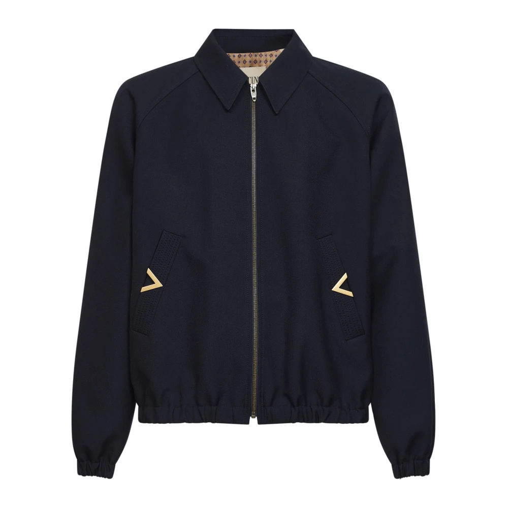Valentino - Vgold Blouson-Jacke Aus Wollmischung - Jackets -Herren -Blau -Xl