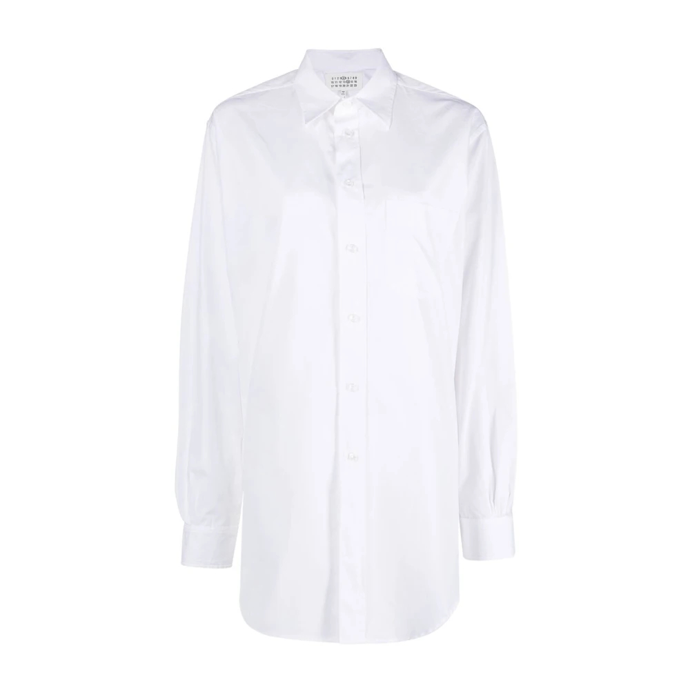 Maison Margiela Damen Weiß - Es Baumwoll-Popeline-Hemd - Blouses & Shirts - 2XS