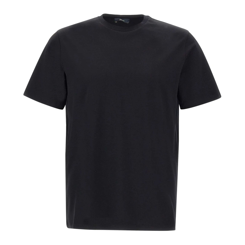 Herno Herren Schwarz - Superfeines Stretch-T-Shirt Aus Baumwolle - Tops - K -S