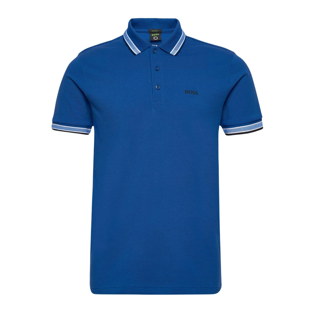 Hugo Herren Blau - Baumwoll-Piqué-Poloshirt Mit Logo - Tops - L