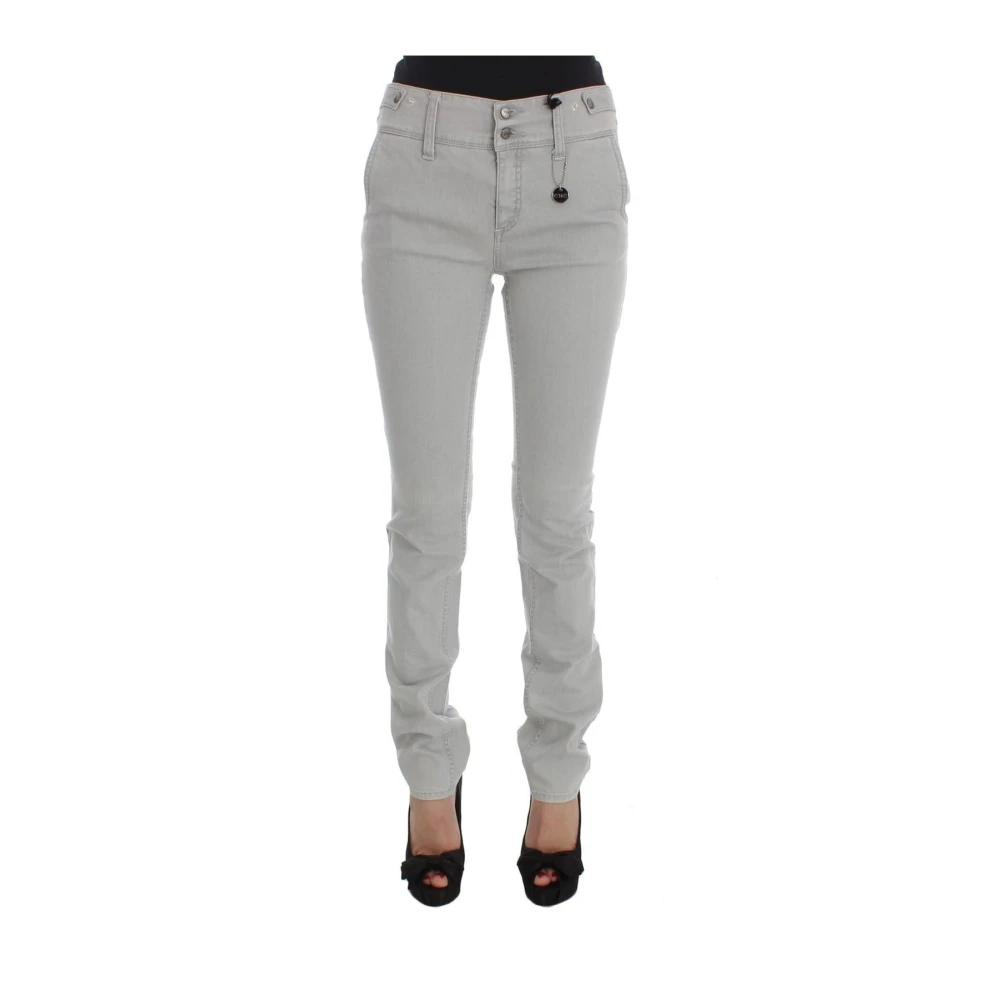 Costume National Damen Grau - Super Slim Fit Jeans Aus Baumwollmischung - Jeans - W26