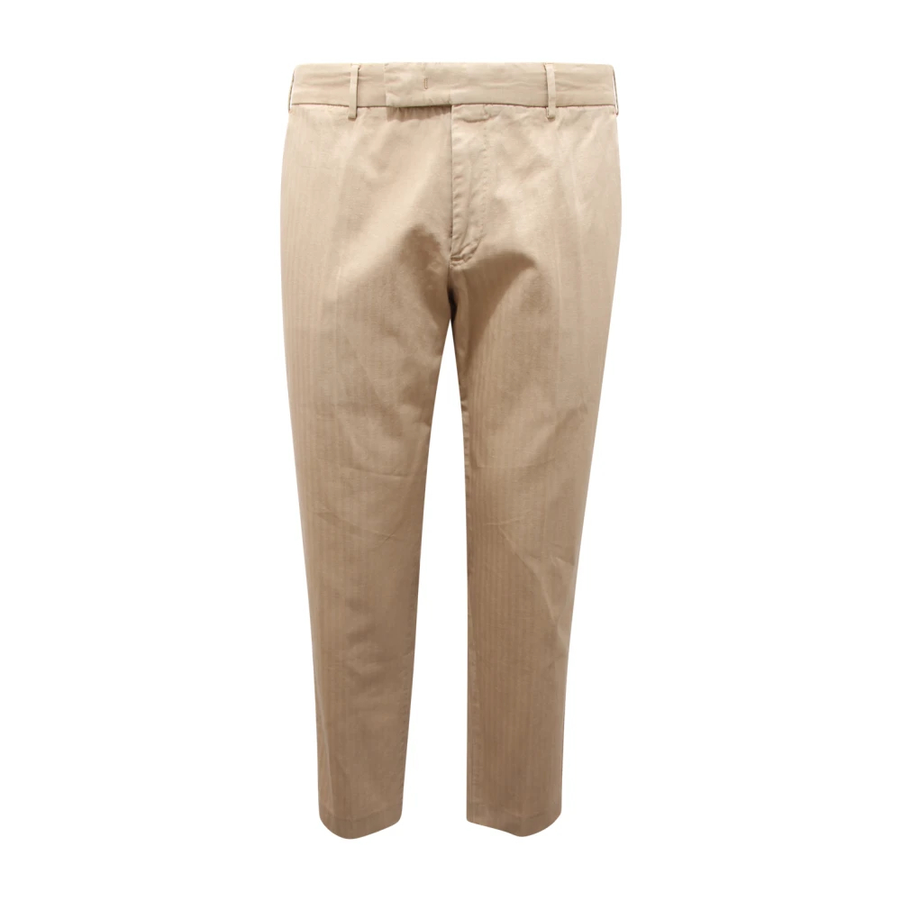 Pt01 Herren Beige - Rebel Fit Baumwoll/Leinen Hose - Trousers - L