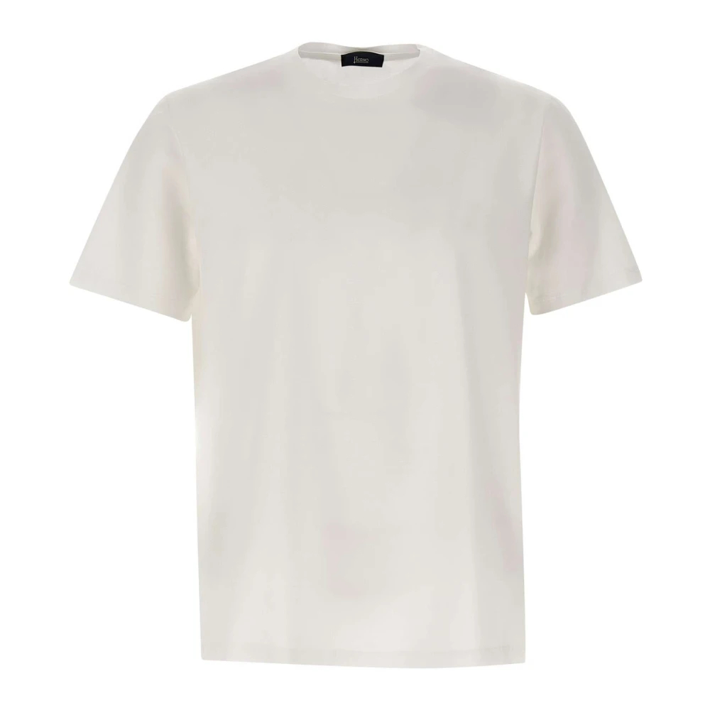 Herno Herren Weiß - Superfeines Baumwoll-Stretch-T-Shirt - Tops - S