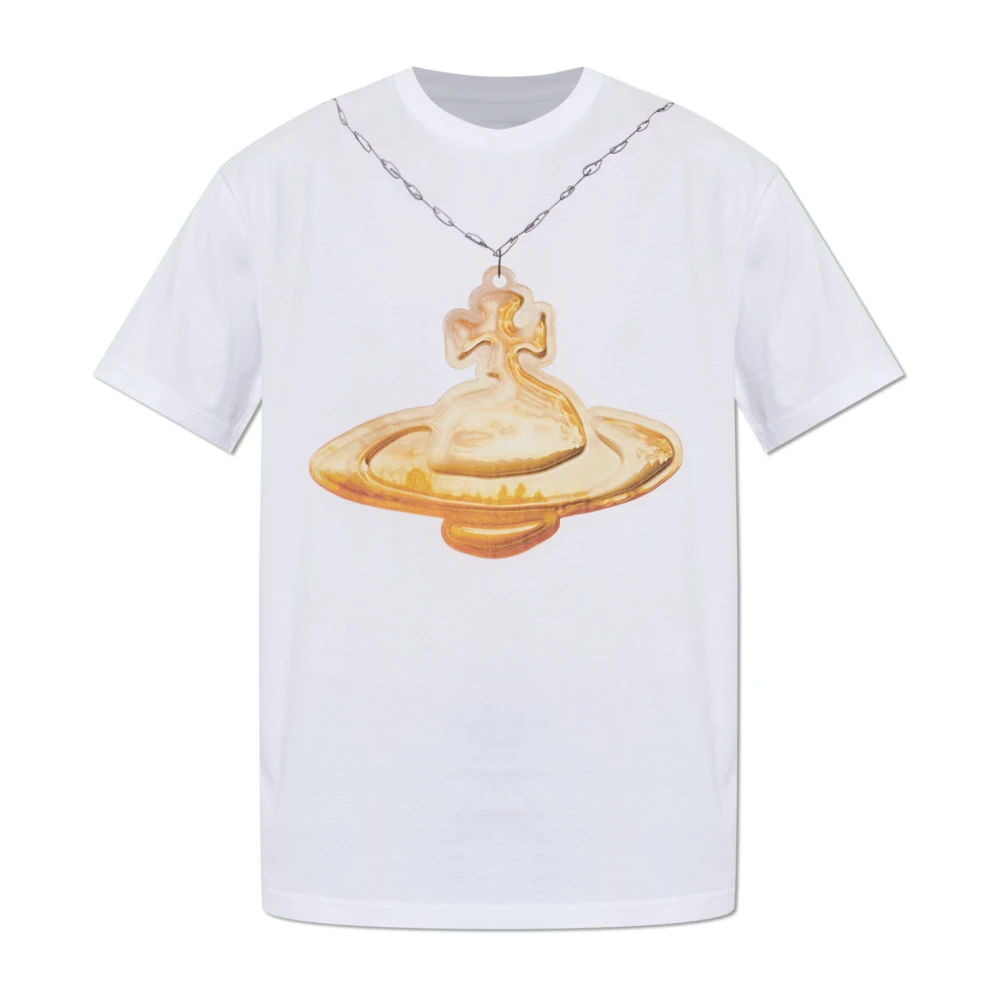 Vivienne Westwood - Gold Orb Classic T-Shirt - Tops - Herren - Weiß - Xl