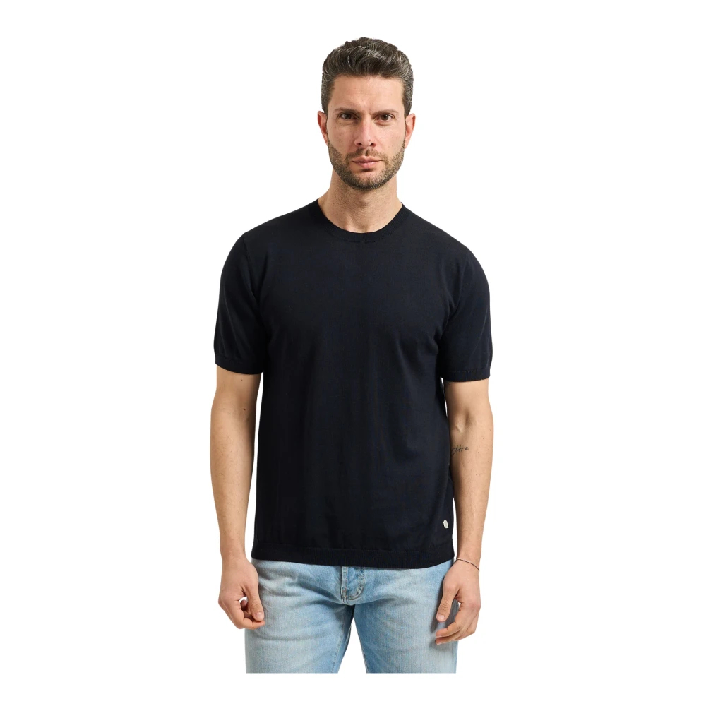 Liu Jo Herren Blau - T-Shirt Aus Seiden- Und Baumwollmischung - Knitwear - L