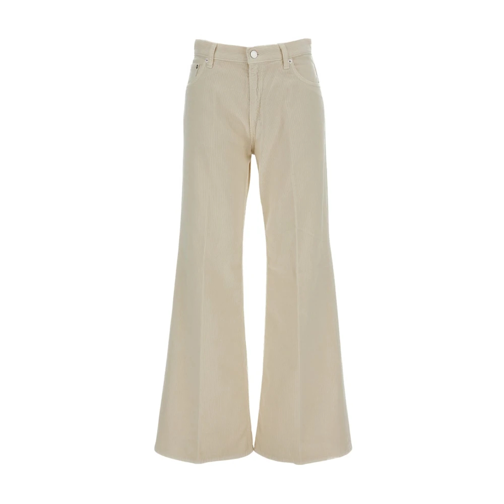 Haikure - Clara Velvet Pier Weite Hose - Trousers - Damen - Weiß - W25