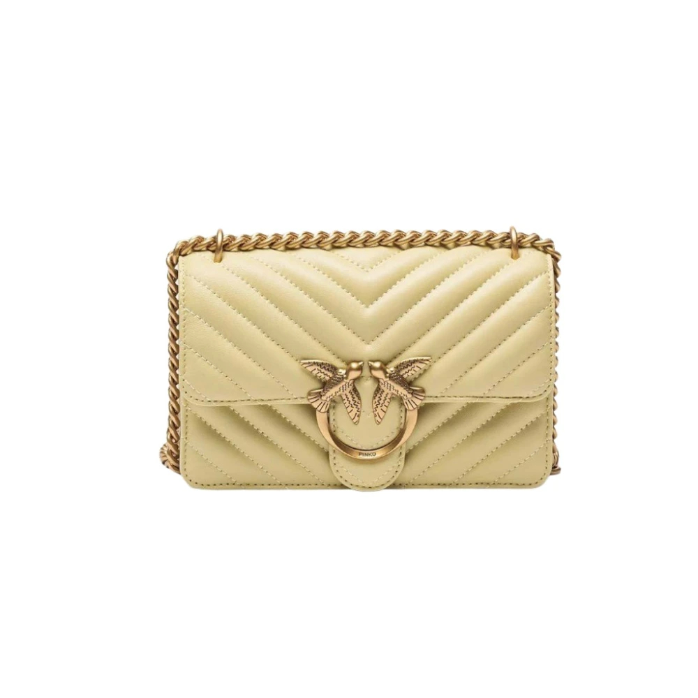 Pinko - Mini Love Bag One Chevron - Bags -Damen -Gelb -One Size