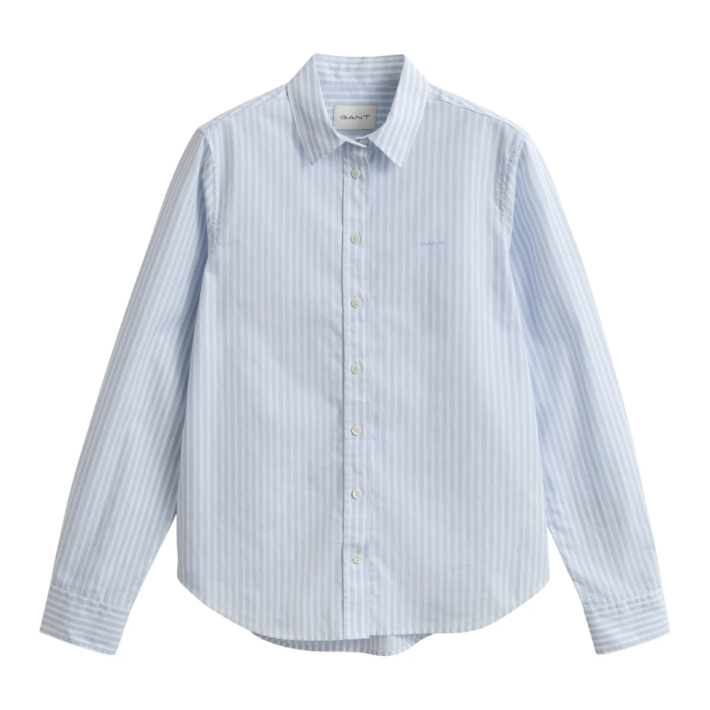 Gant Damen - Popeline-Bluse Im Regular Fit Mit Streifen Light Blue - Gr. - 40 - Bild 9