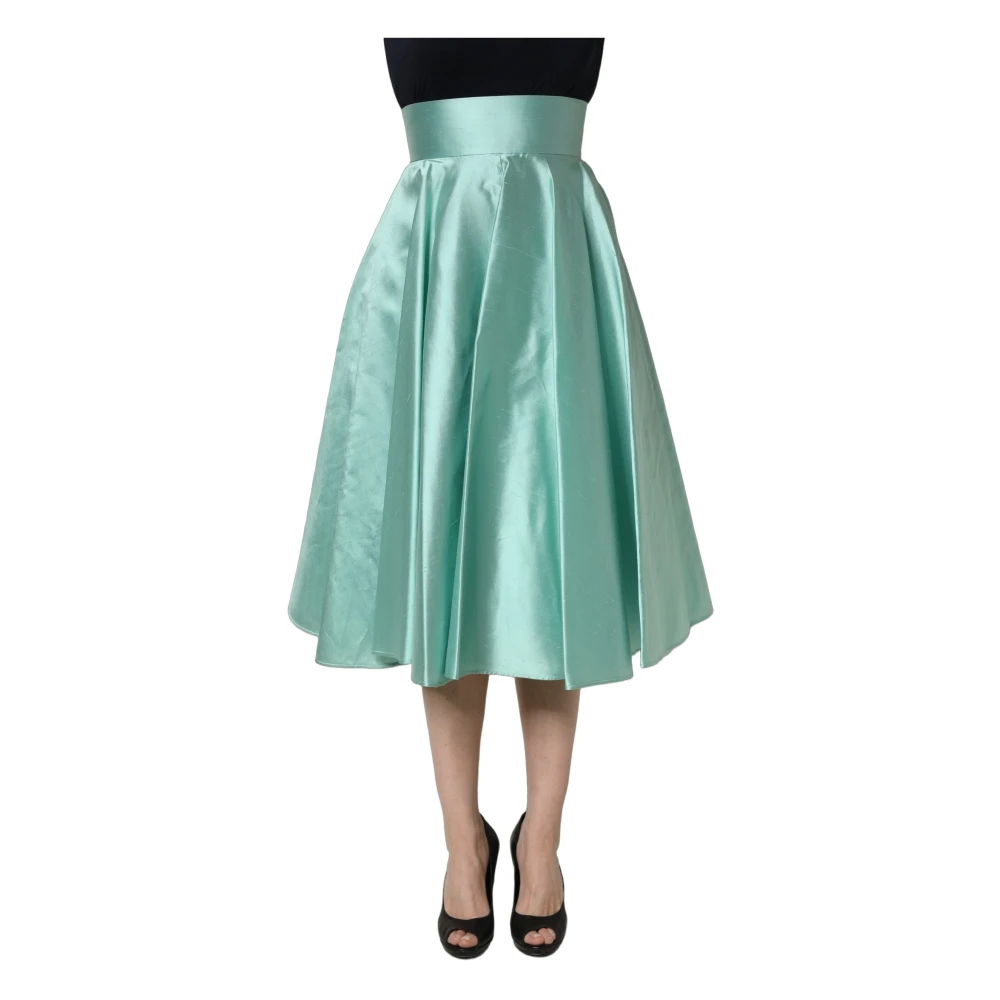 Dolce & Gabbana Damen Grün - Plissierter A-Linien-Midi-Rock - Skirts - 2XS