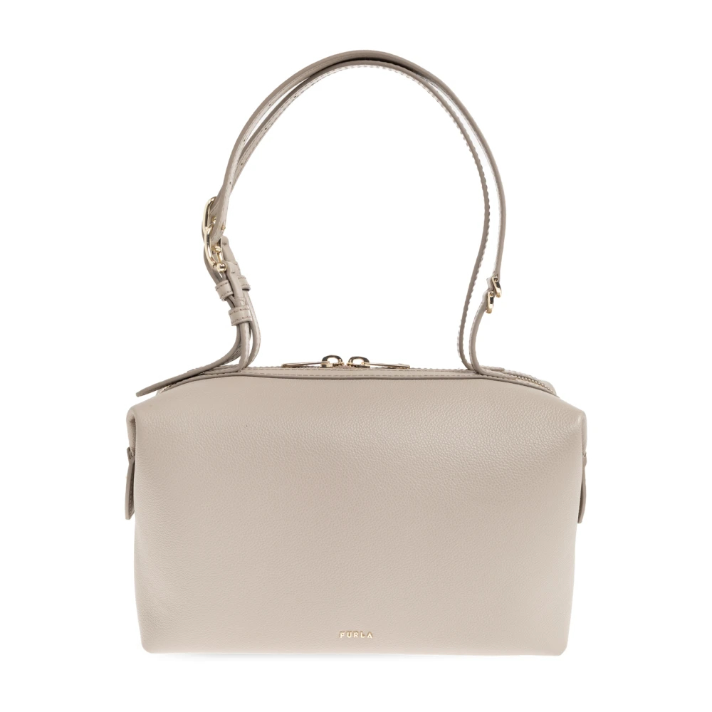 Furla - Double M Boston Bag - Bags - Damen - Beige - One Size